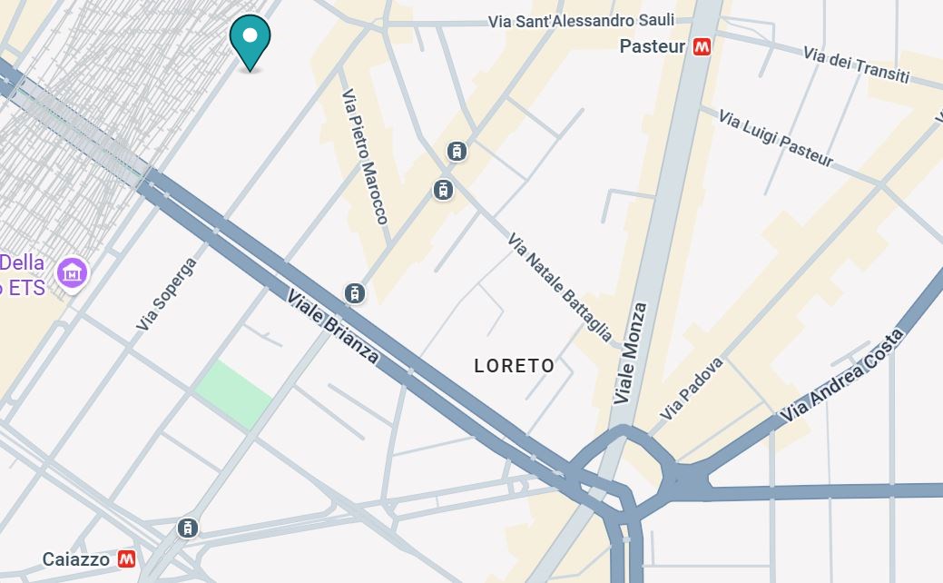 Mappa: Via Ferrante Aporti 28, Milano, vicino alla Stazione Centrale